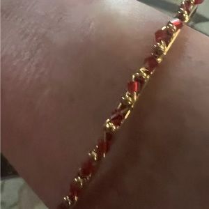 Red and gold bangle bracelet